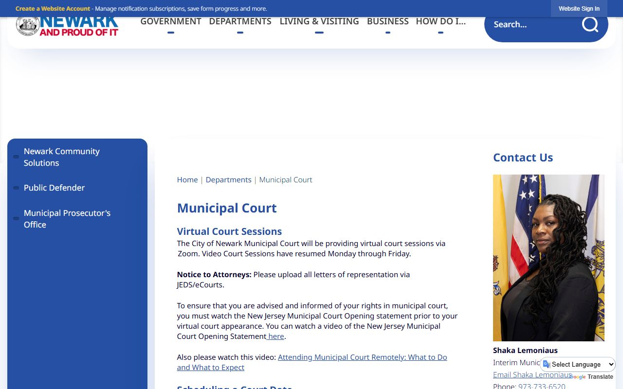 Newark Municipal Court arrest records