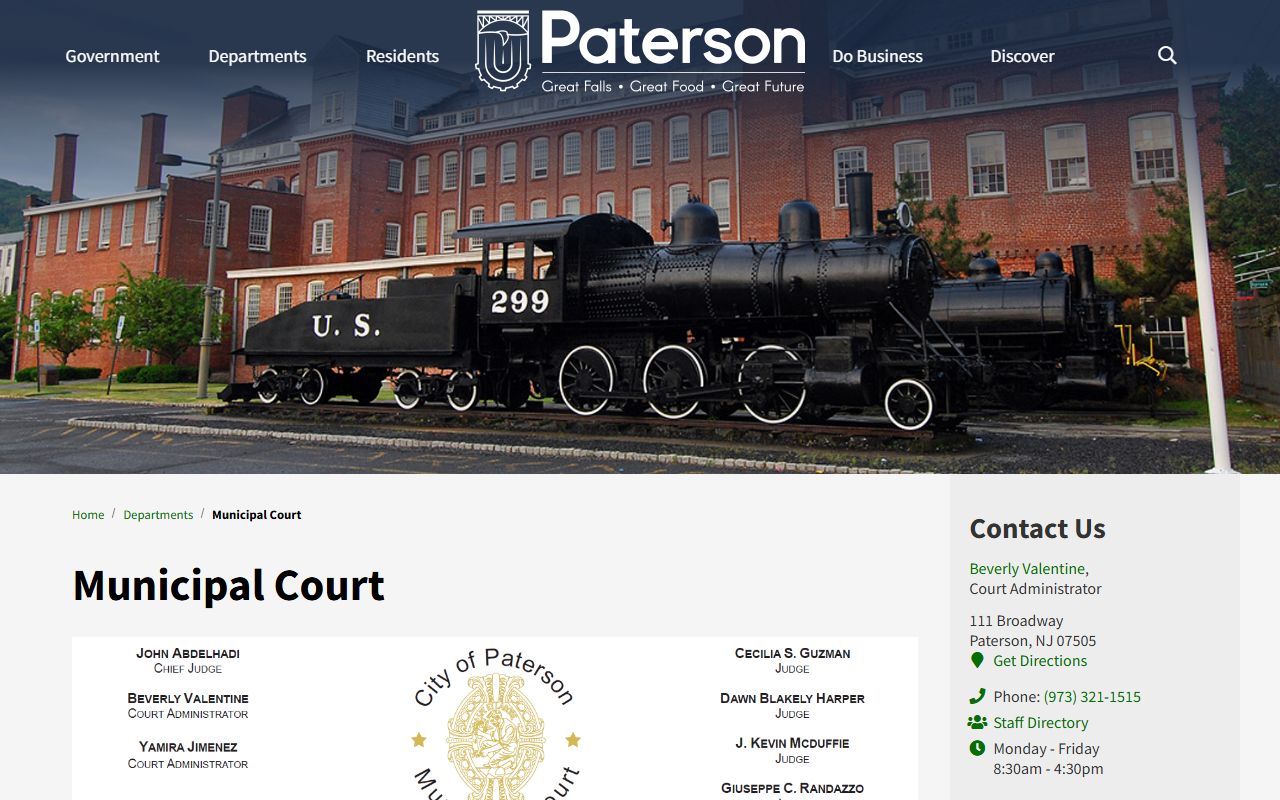 Paterson Municipal Court arrest records