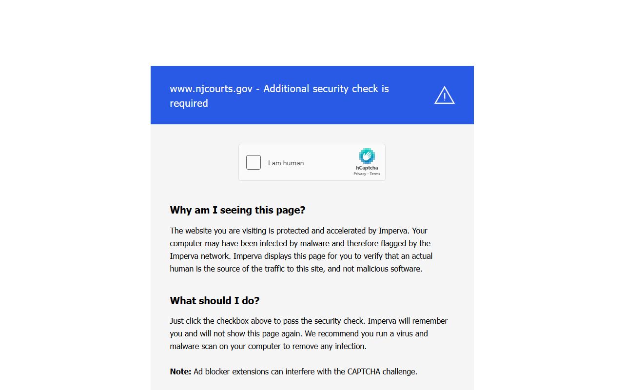 PROMIS Gavel public search for Hunterdon County arrest records