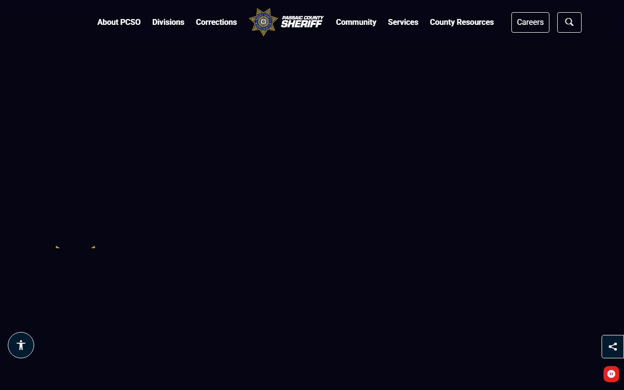 Passaic County Sheriff's Office arrest records page