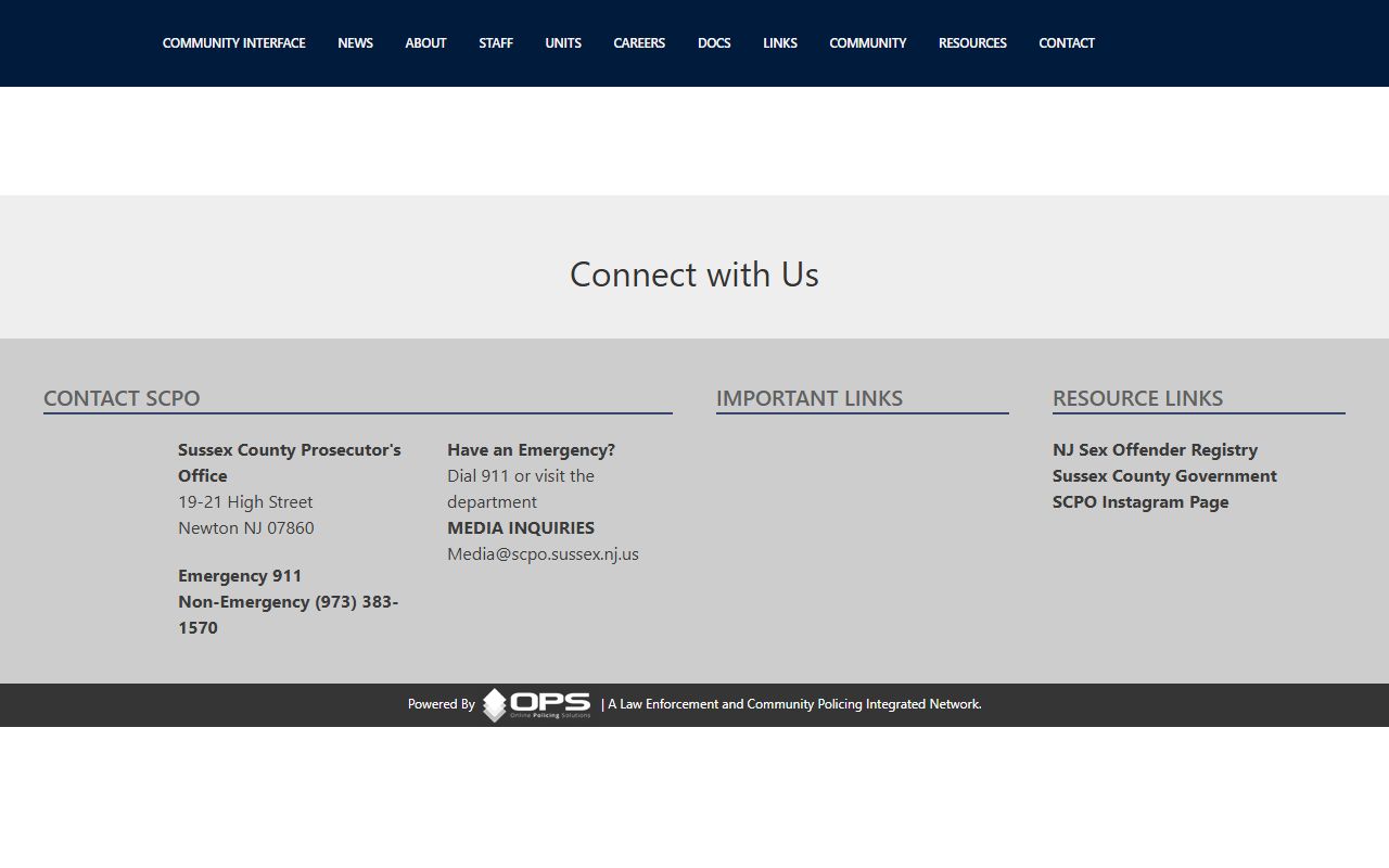 Sussex County Prosecutor's Office arrest records access